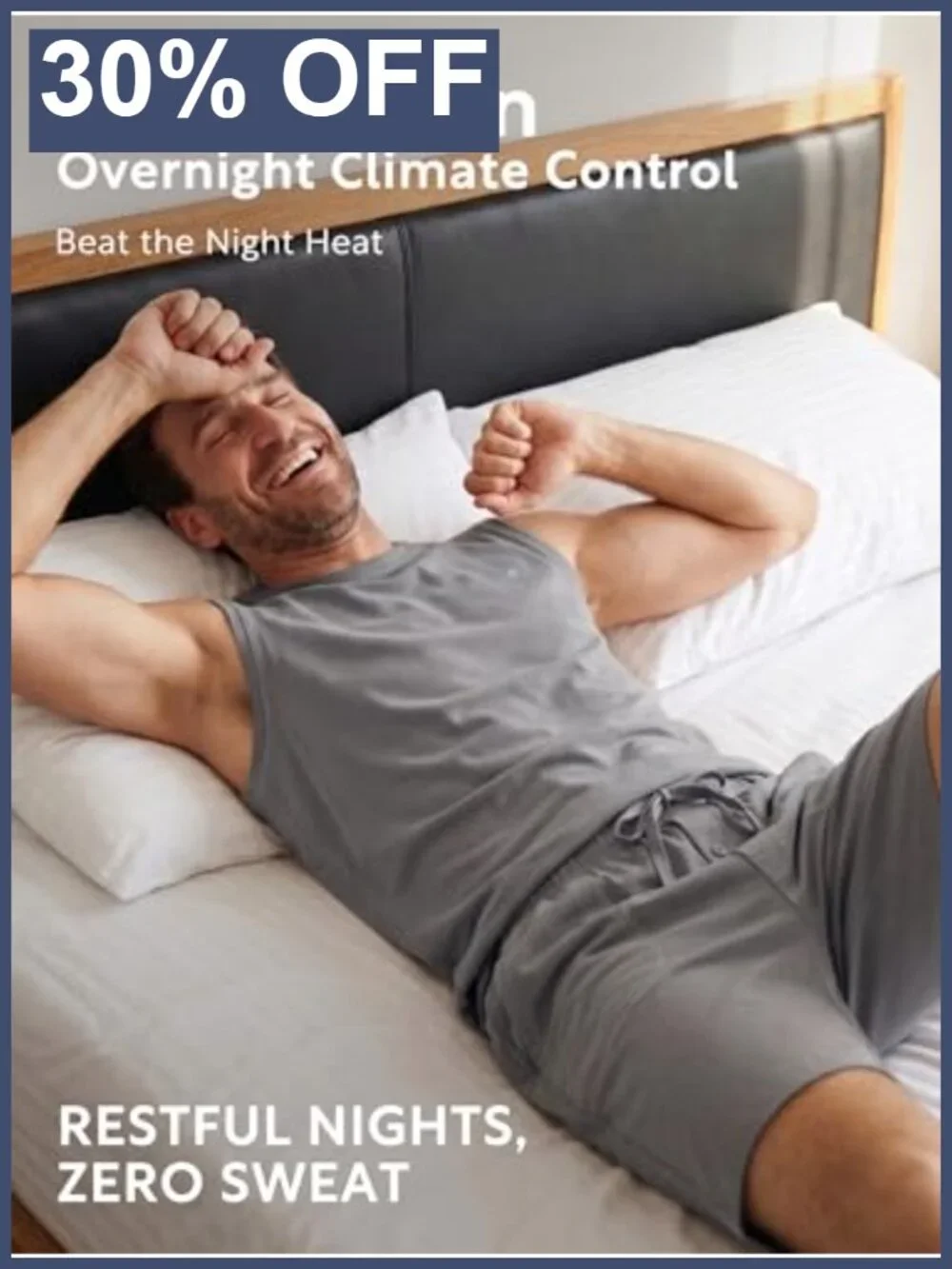 Men's Sleeveless Cooling Pajama Set with Tank Top & Shorts
